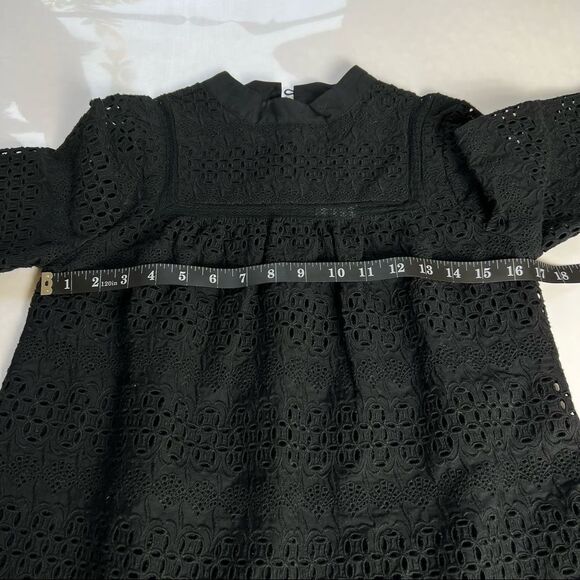 VINEYARD VINES NWT size Small Black Cotton eyelet embroidery top - Picture 11 of 12